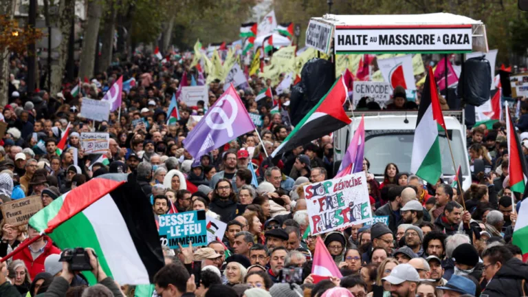مظاهرات واحتجاجات في أميركا تطالب بايدن بإدخال المساعدات إلى غزة